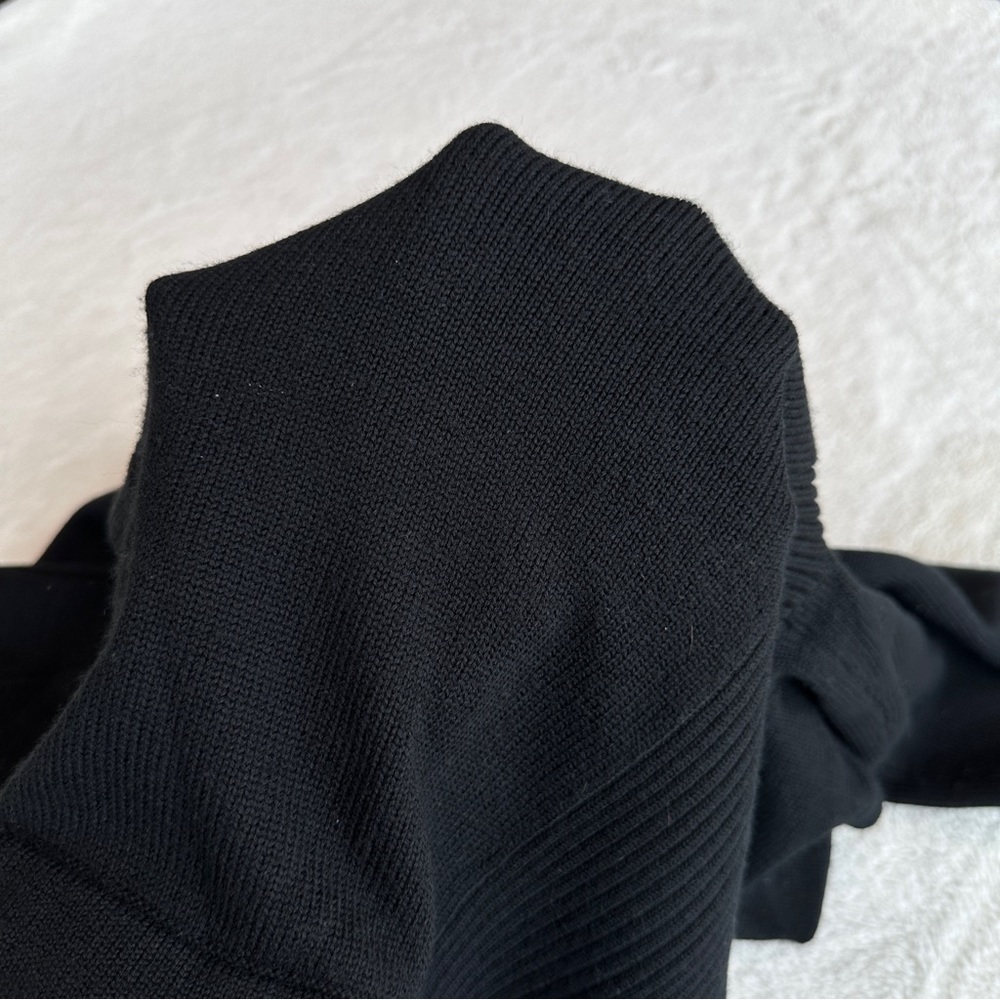 Massif NWOT Wool Black Military Knit Pockets Cardigan XL - Picture 11 of 15